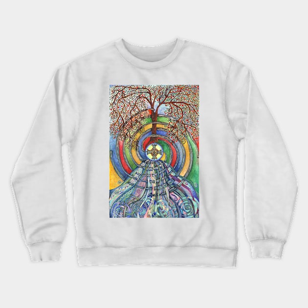 Christ Centred Living Crewneck Sweatshirt by lindisfarnescriptorium